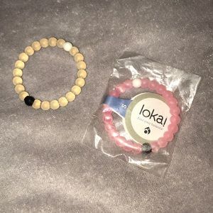 Clear and Pink Lokai Bracelts